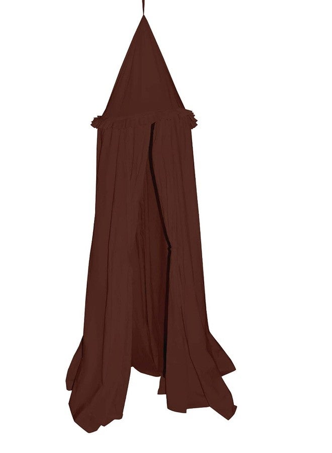 Next Day Art Teepee Play Tent for Kids Portable Foldable Flag House for Children Play Tents with Mat for Girl and Boy with Carry Case Canvas Playhouse Indoor and Outdoor with Baby Pillow Queen - Brown - Image 1